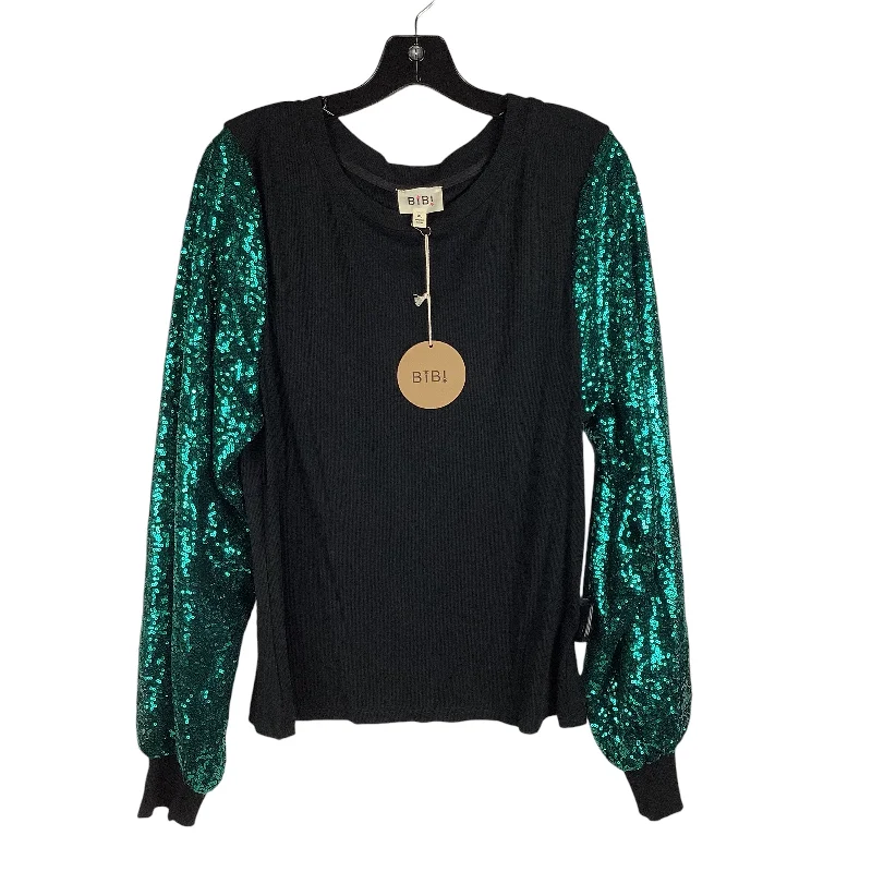 Cozy Fit Top Long Sleeve By Bibi In Green, Size: Xl