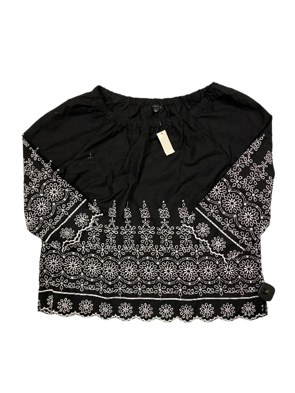 Simple Styles Top Long Sleeve By Talbots In Black, Size: L