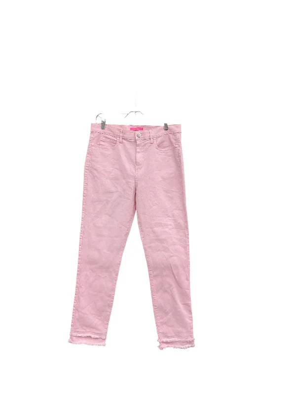 Cool Comfort Jeans Designer By Lilly Pulitzer In Pink, Size: 12