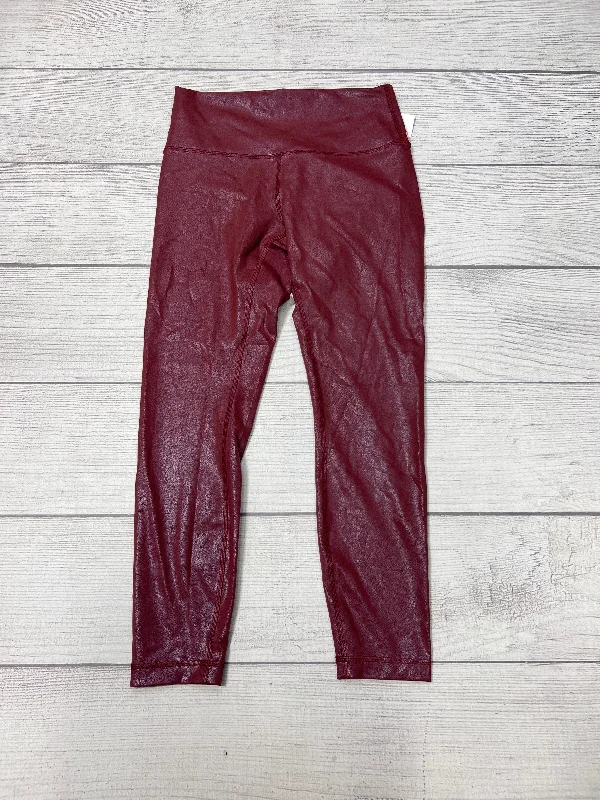 Functional Fashion Athletic Capris By Lululemon In Maroon, Size: 8