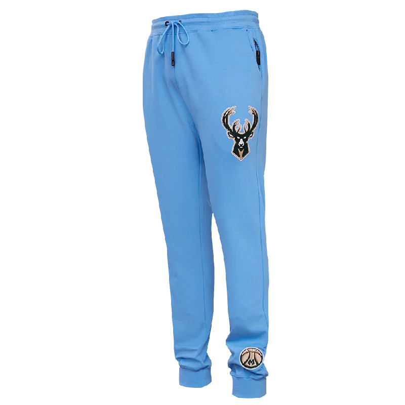 Sporty Wardrobe NBA MILWAUKEE BUCKS CLASSIC CHENILLE MEN'S JOGGER (UNIVERSITY BLUE)