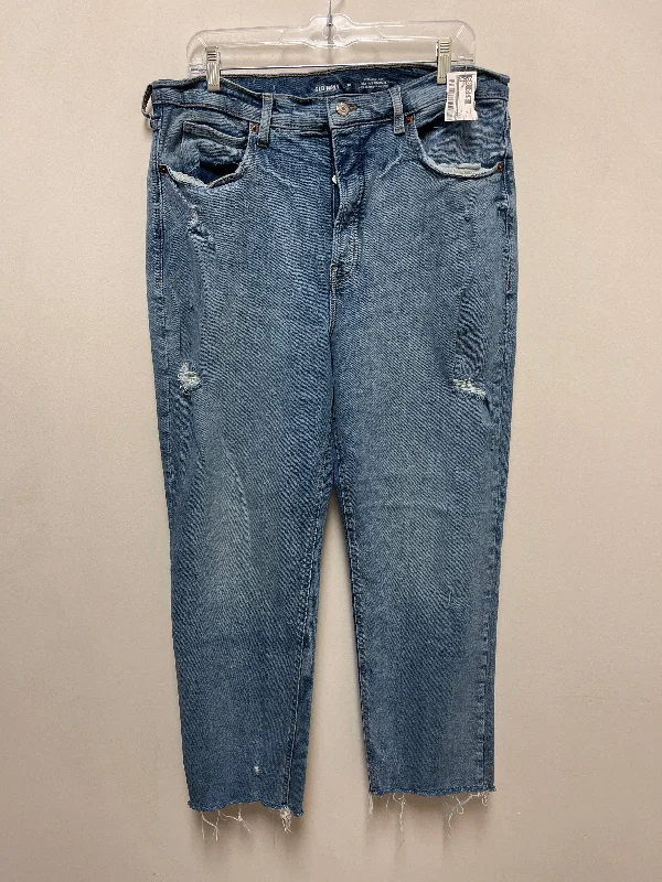 Comfortable Shoes Jeans Straight By Old Navy In Blue Denim, Size: 16
