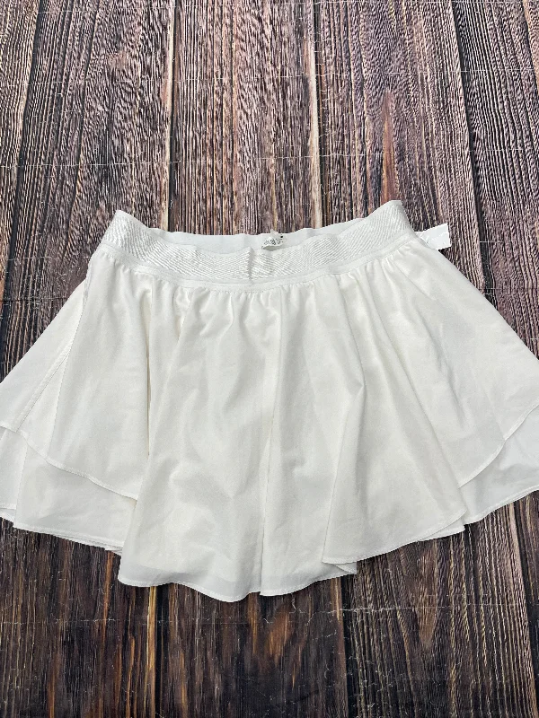 Jogging Jackets Athletic Skort By Lululemon In White, Size: 12
