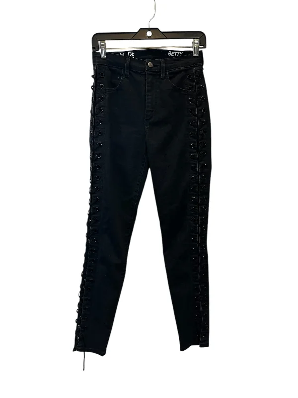 Relaxed Pants Jeans Designer By Made Gold In Black, Size: 4