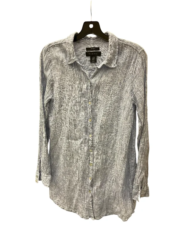 Tailored Coats Tunic Long Sleeve By Tahari In Blue, Size: M