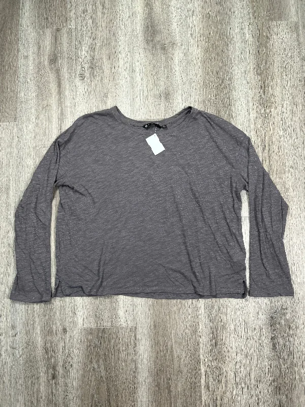 Active Wear Grey Top Long Sleeve Basic Athleta, Size L