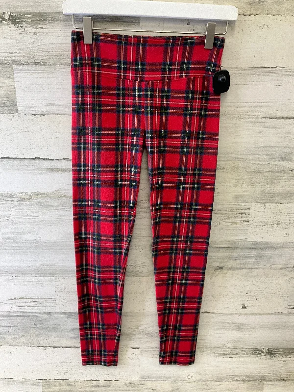 Stylish Comfort Pants Leggings By J. Crew In Red, Size: Xs