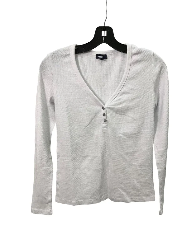 Easygoing Fashion Top Long Sleeve Basic By Splendid In White, Size: Xs