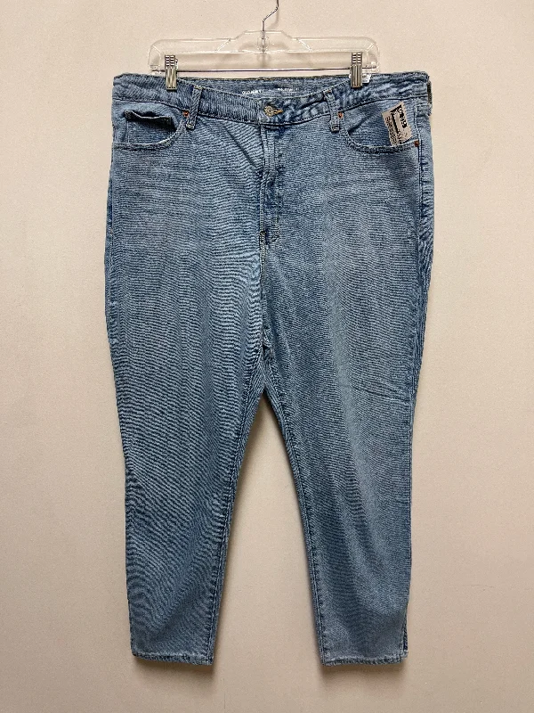 Easy Fashion Jeans Skinny By Old Navy In Blue Denim, Size: 18