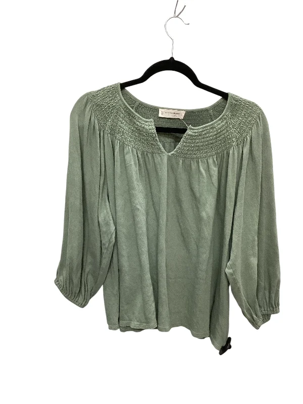 Urban Apparel Top 3/4 Sleeve By Lucky Brand In Green, Size: S