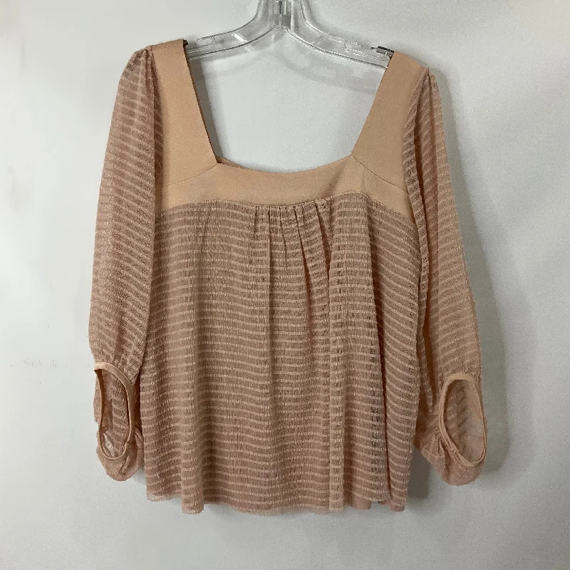 Designer Footwear Pink Top Long Sleeve Meadow Rue, Size M