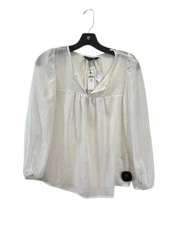 Casual Jackets Top Long Sleeve By Banana Republic In Polkadot Pattern, Size: Xxs