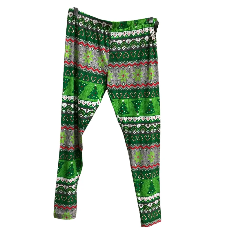 Cool Comfort Pants Leggings By Time And Tru In Multi-colored, Size: L