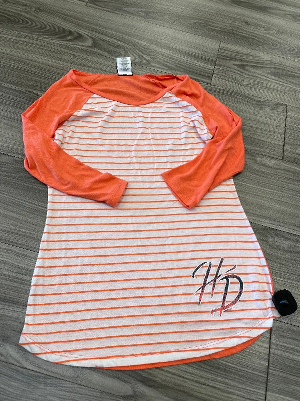 Urban Apparel Top 3/4 Sleeve By Harley Davidson In Peach, Size: M