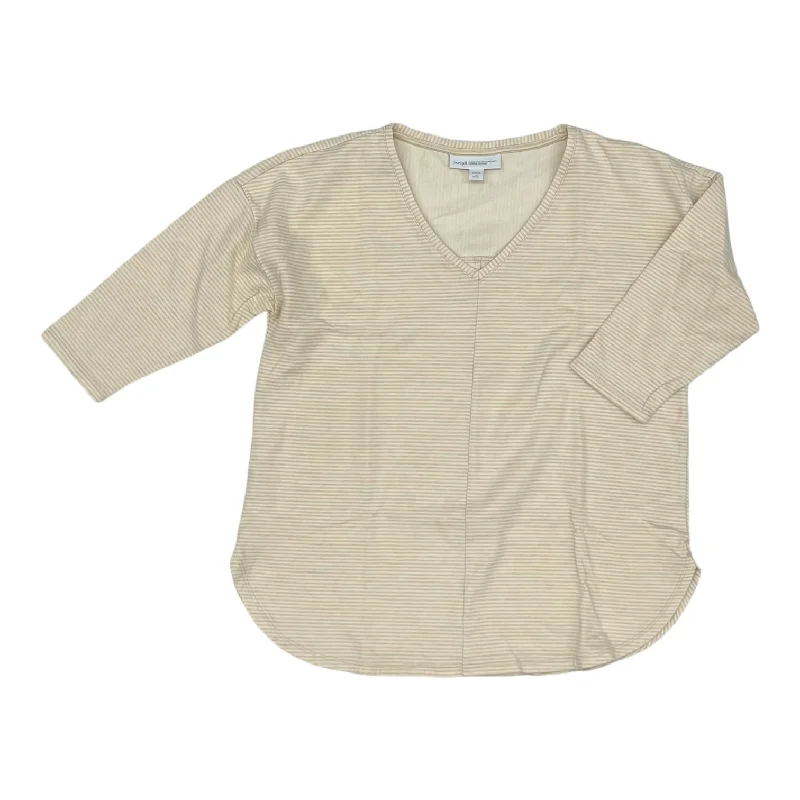 Tailored Coats Top 3/4 Sleeve By Pure Jill In Tan, Size:Petite   S