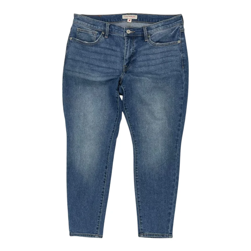 Outdoor Clothing Jeans Skinny By Lucky Brand In Blue Denim, Size:14