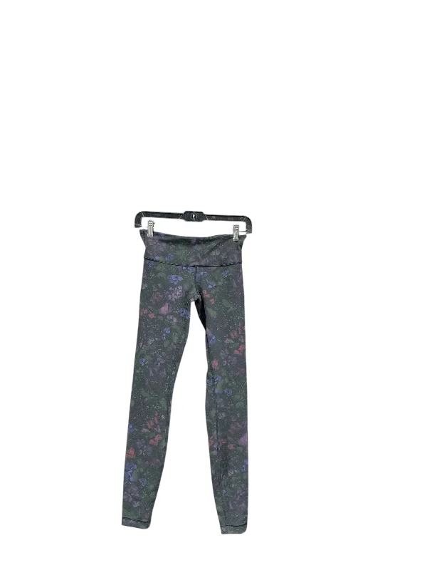 Retro Style Athletic Leggings By Lululemon In Floral Print, Size: 4