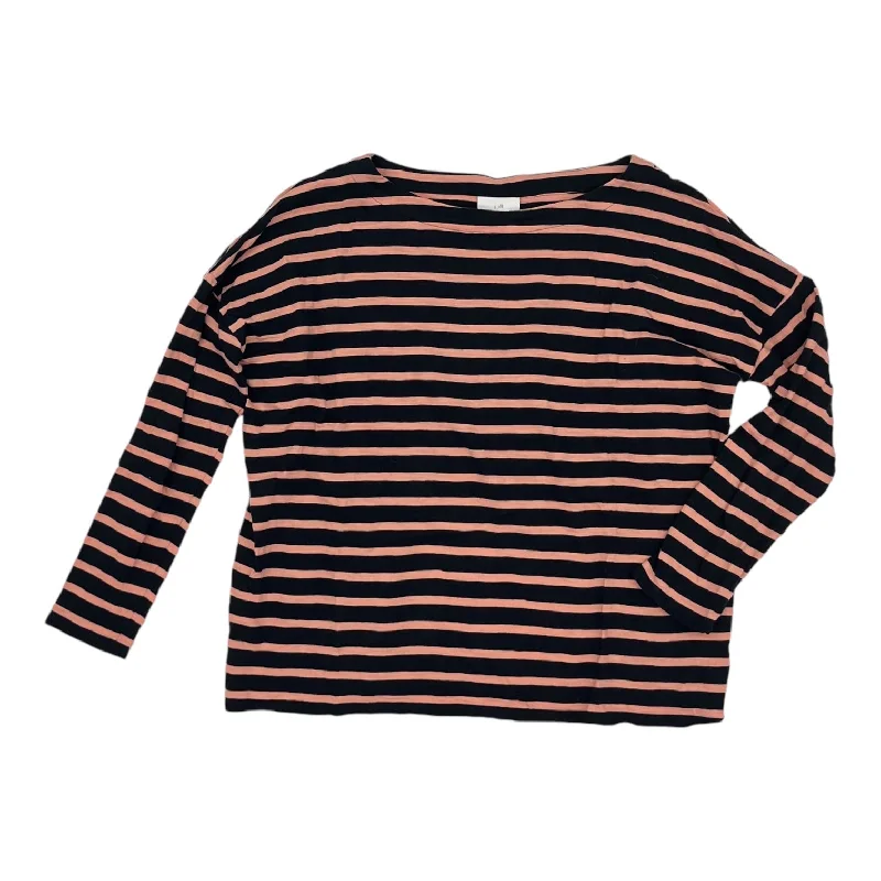 Varsity Jackets Top Ls By J. Jill In Blue & Pink, Size:Petite   S