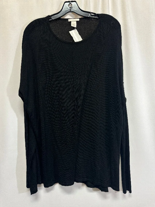 Street Tees Top Long Sleeve By H&m In Black, Size: M