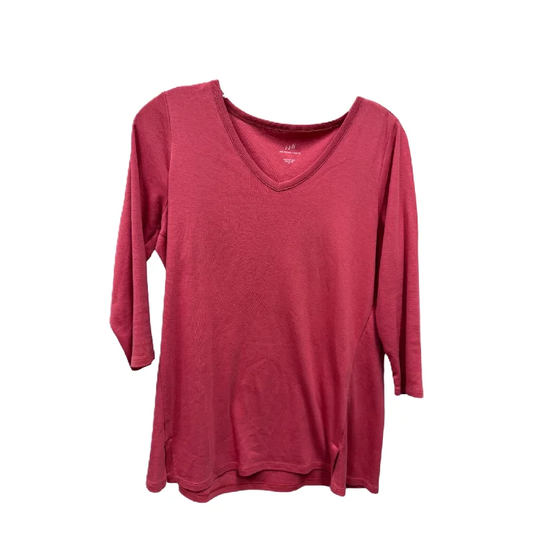 Active Gear Red Top 3/4 Sleeve Basic By J. Jill, Size: S