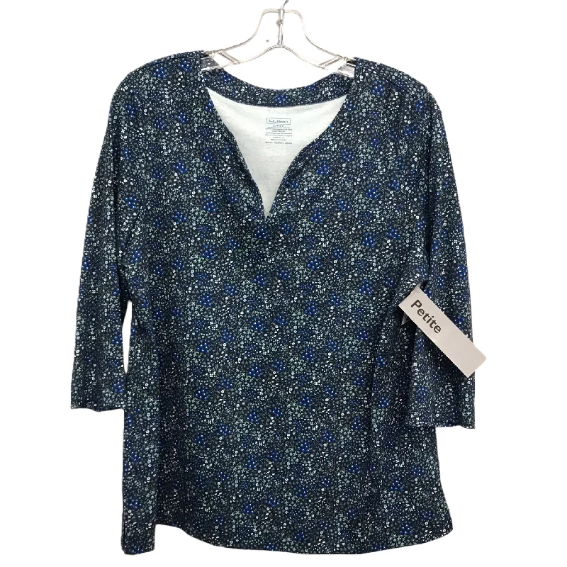 Everyday Wear Top Long Sleeve Basic By L.l. Bean In Floral Print, Size: L