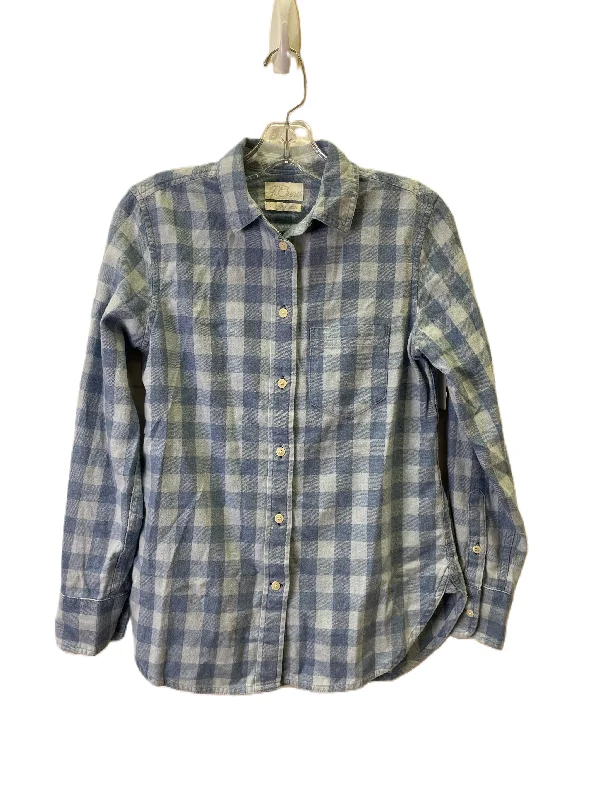 Lightweight Gear Top Long Sleeve By J. Crew In Blue, Size: Xs