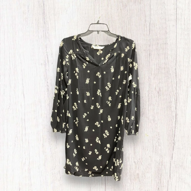 Smart Wear Black Floral Top Long Sleeve Sonoma, Size Xs