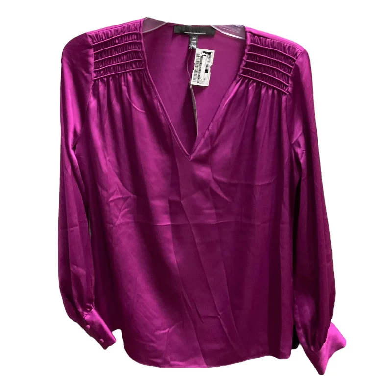 Tech Jackets Top Long Sleeve By White House Black Market In Pink, Size: Xs