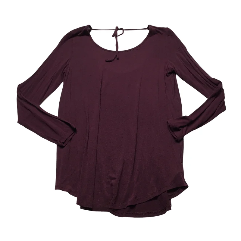 Modern Comfort Top Long Sleeve By Aerie In Purple, Size: L