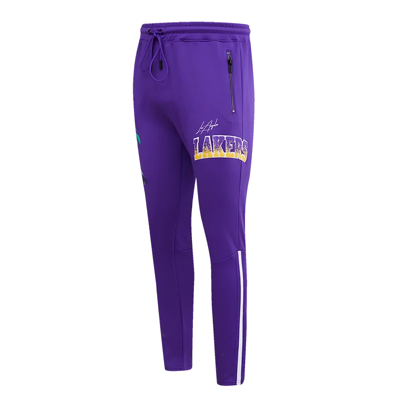 Relaxed Wear NBA LOS ANGELES LAKERS GRADIENT LOGO MEN'S TRACK PANT (PURPLE)