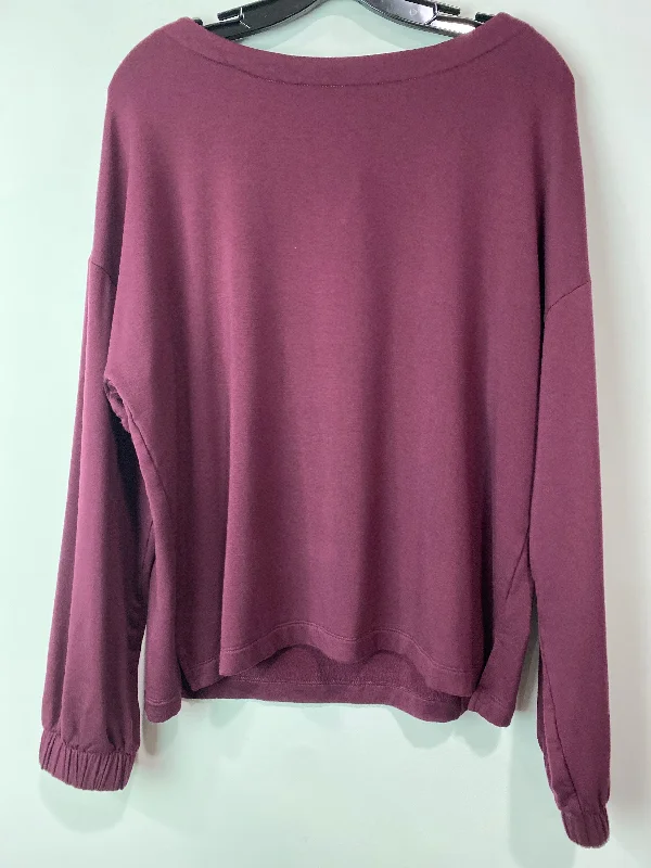 Sporty Wardrobe Top Long Sleeve By Sonoma In Mauve, Size: L