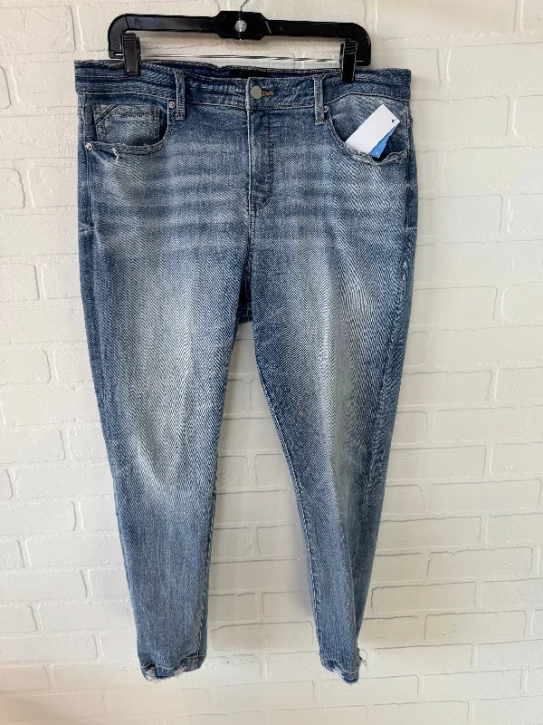Comfortable Outfits Jeans Skinny By Buckle Black In Blue Denim, Size: 18