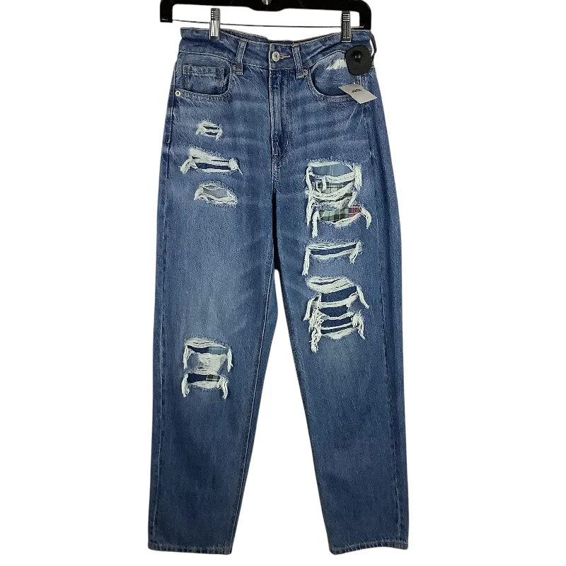 Casual Boots Jeans Straight By American Eagle In Blue Denim, Size: 2