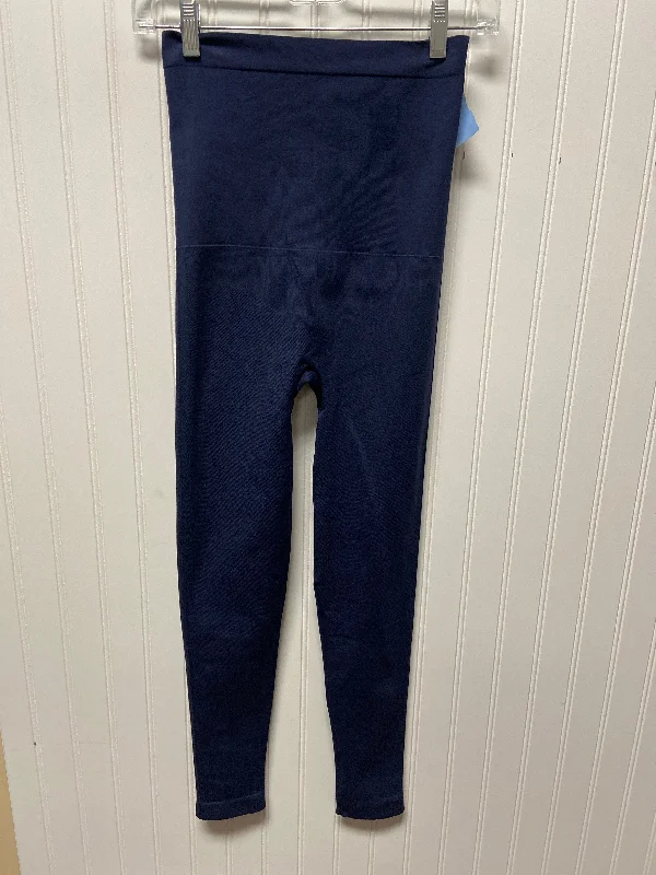 Versatile Style Pants Leggings By Spanx In Blue, Size: M