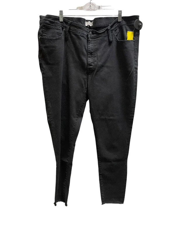 Lounge Wear Jeans Straight By Madewell In Black, Size: 22
