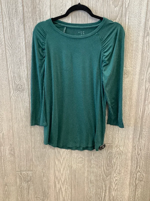 Comfortable Outfits Top Long Sleeve By A New Day In Green, Size: M