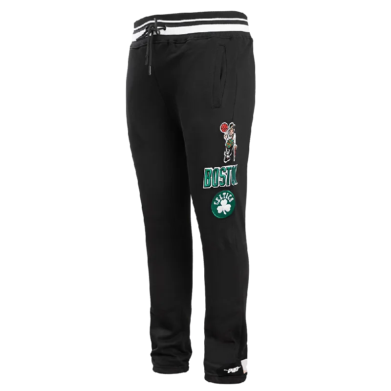 Rugged Jackets NBA BOSTON CELTICS RETRO CLASSIC MEN'S SWEATPANT (BLACK)