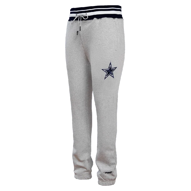 Casual Hoodies NFL DALLAS COWBOYS SCRIPT TAIL MEN'S RIB FLC SWEATPANT (HEATHER GREY/MIDNIGHT NAVY)
