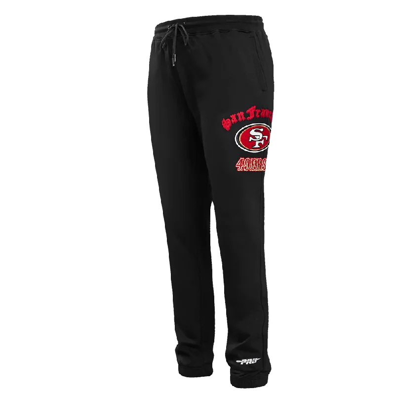 Tailored Coats NFL SAN FRANCISCO 49ERS OLD ENGLISH MEN'S SWEATPANT (BLACK)