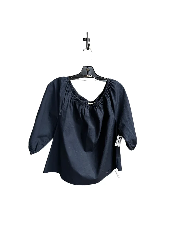 Printed Scarves Navy Top 3/4 Sleeve Maeve, Size S