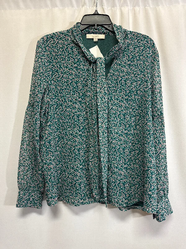 High-end Jackets Top Long Sleeve By Loft In Green, Size: M