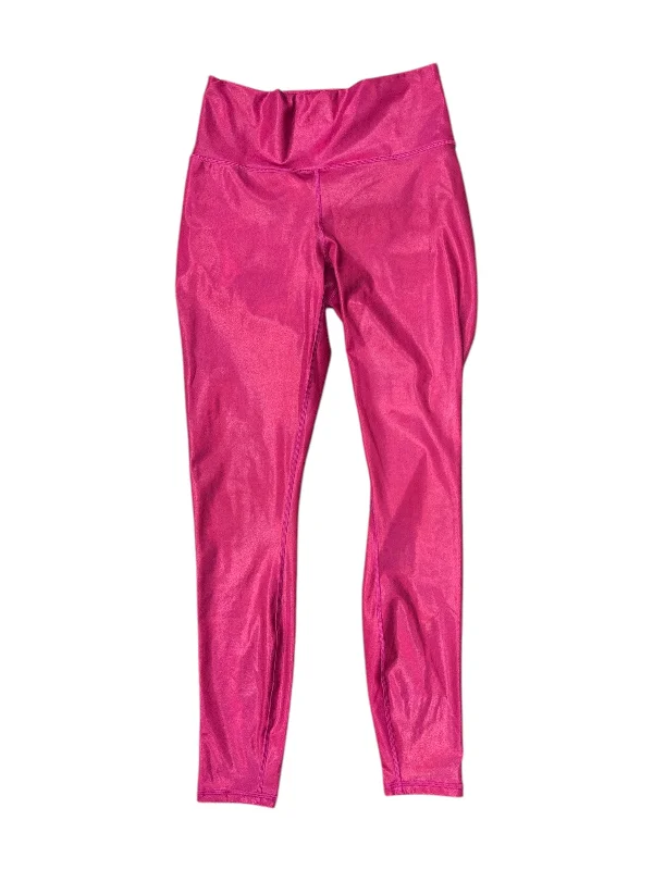 Comfortable Style Athletic Leggings By Fabletics In Pink, Size: S