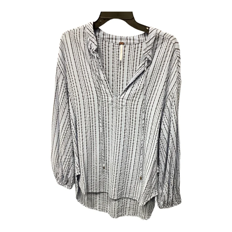 Everyday Outfits Tunic Long Sleeve By Free People In Blue, Size: Xs