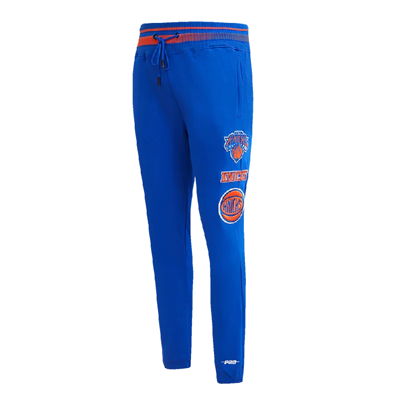 Retro Style NBA NEW YORK KNICKS RETRO CLASSIC MEN'S SWEATPANT (ROYAL BLUE/ORANGE)