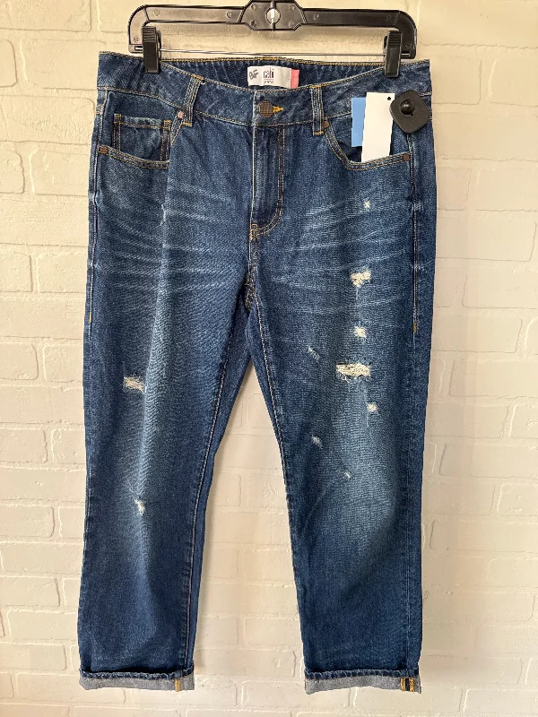 Cozy Apparel Jeans Boyfriend By Cabi In Blue Denim, Size: 6