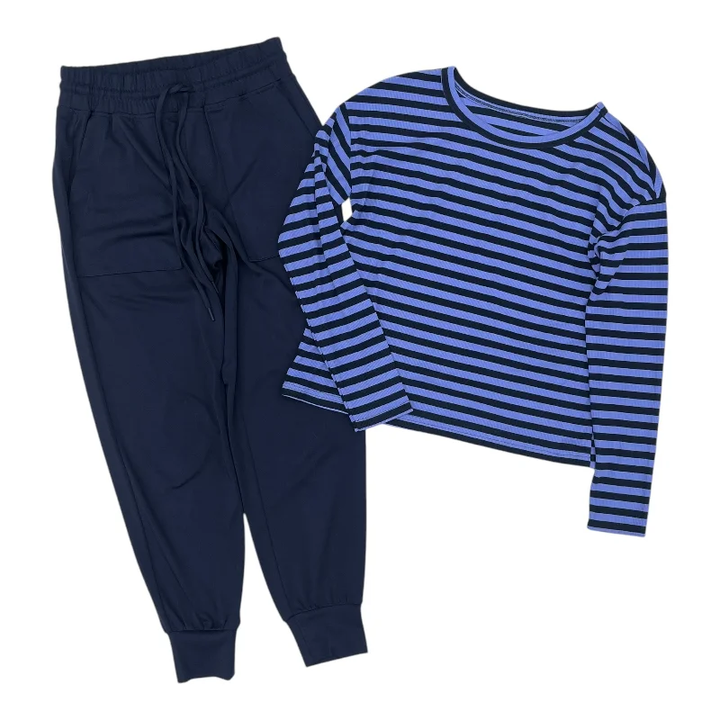 Soft Layers Lounge Set Pants By Lou And Grey In Blue, Size:Xs