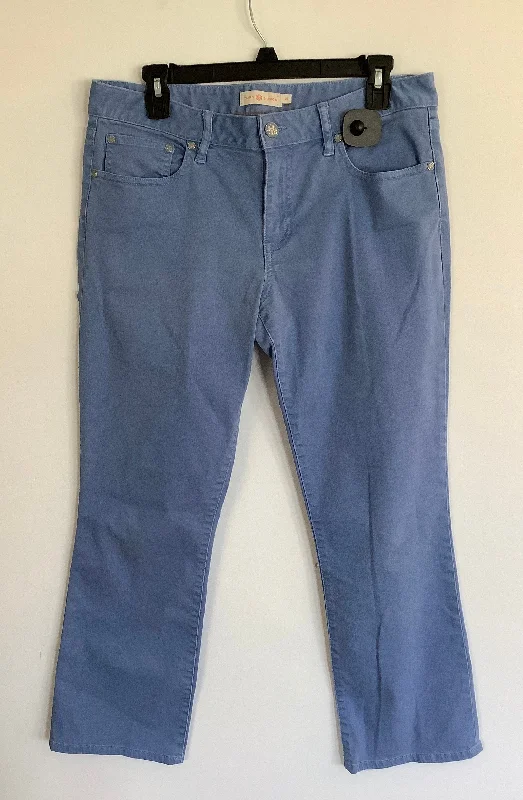 Stylish Sweaters Jeans Flared By Tory Burch In Blue, Size: 10
