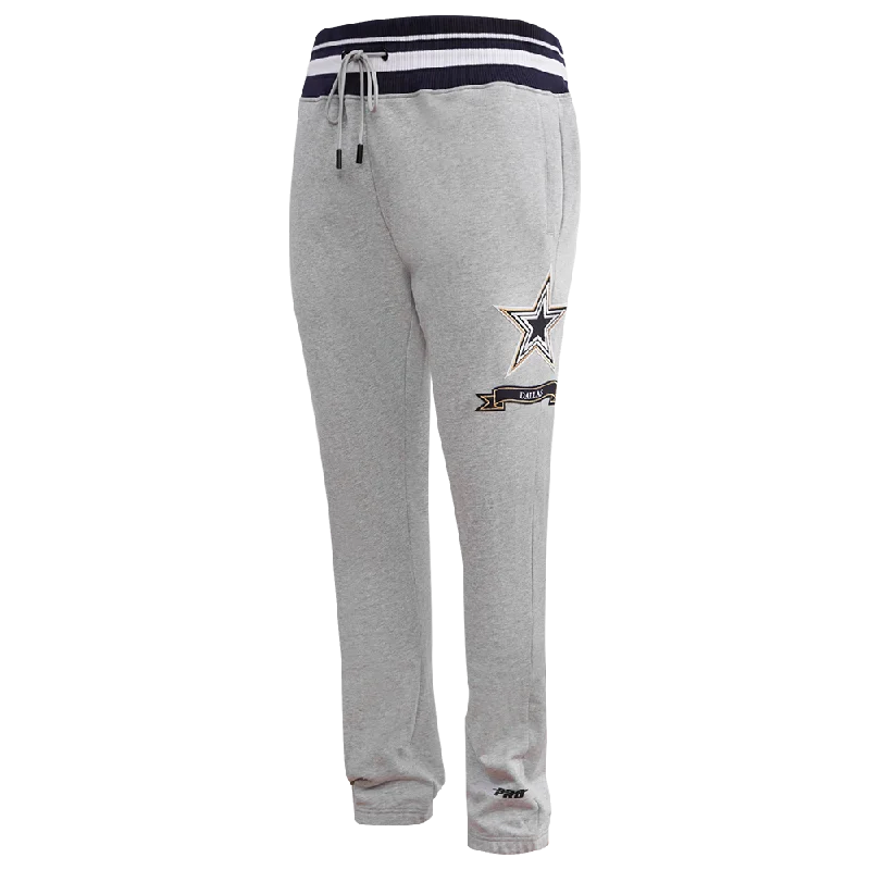 Classic Jackets NFL DALLAS COWBOYS PRO PREP MEN'S RIB FLC SWEATPANT (HEATHER GREY/MIDNIGHT NAVY)