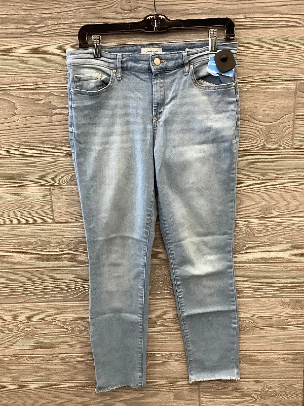 Easy Fashion Jeans Cropped By Jessica Simpson In Blue Denim, Size: 8