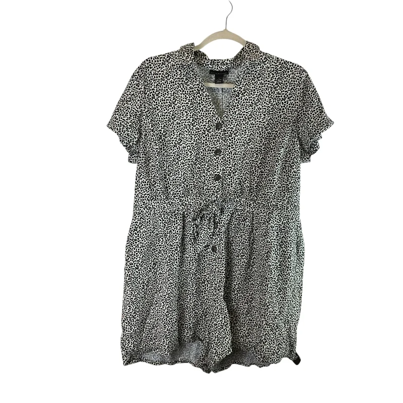 Everyday Essentials Romper By Lane Bryant In Animal Print, Size: 24